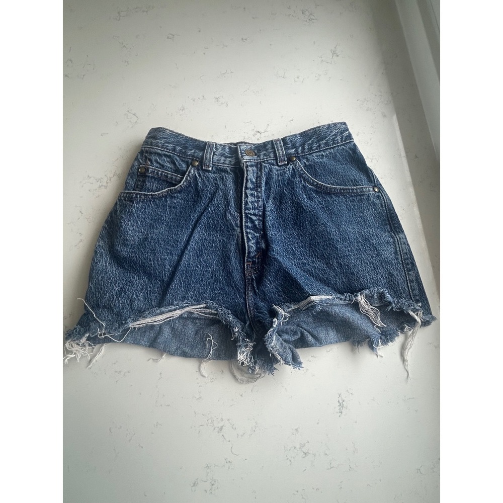 Vintage Levis 501‎ High Waisted Denim Cut Off Shorts Medium Wash Made in USA 11